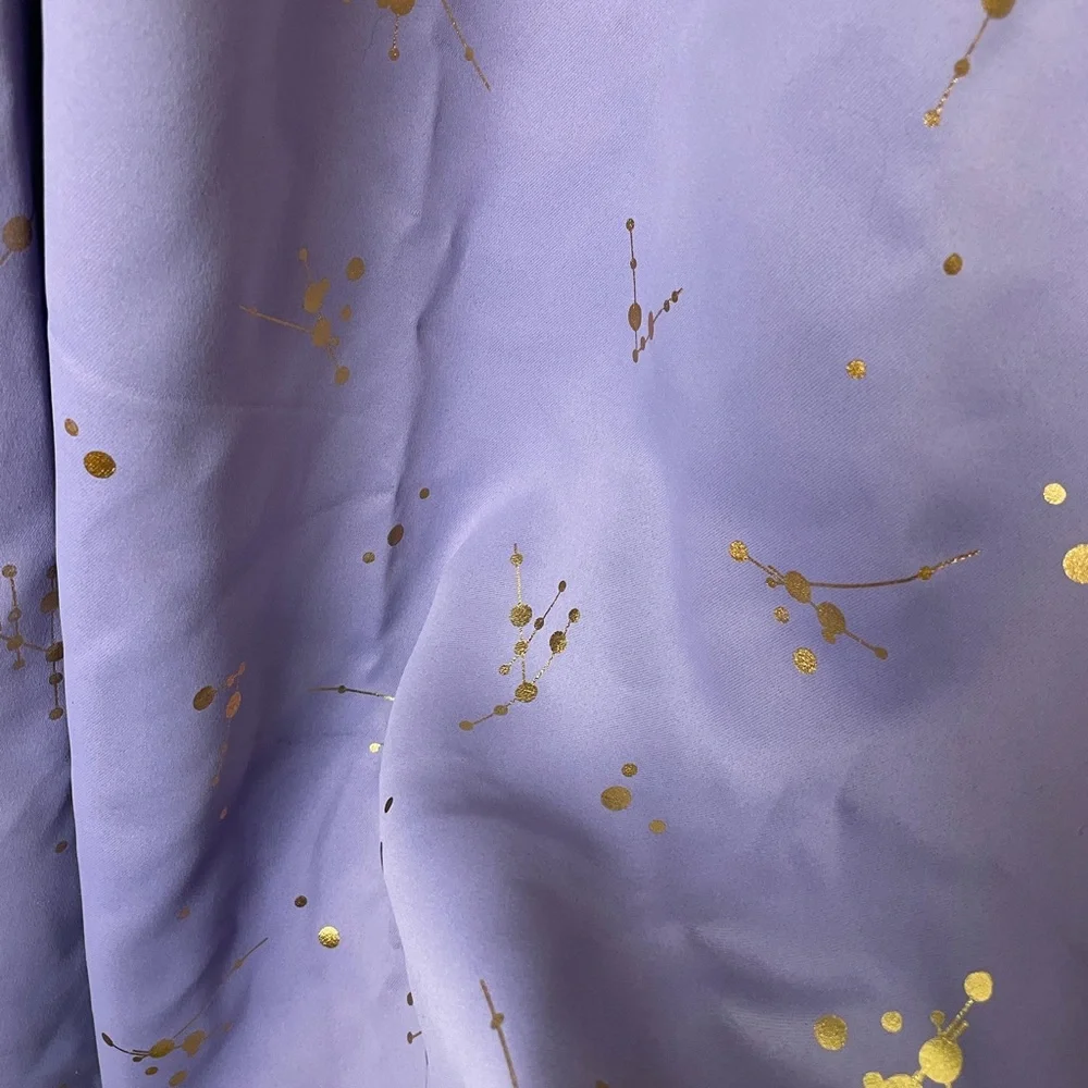 Deconovo Blackout curtains 2 panels purple gold - Picture 1 of 8